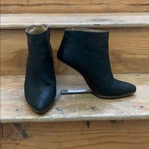 Margiela x HM lucite wedge leather heels sz 8.5